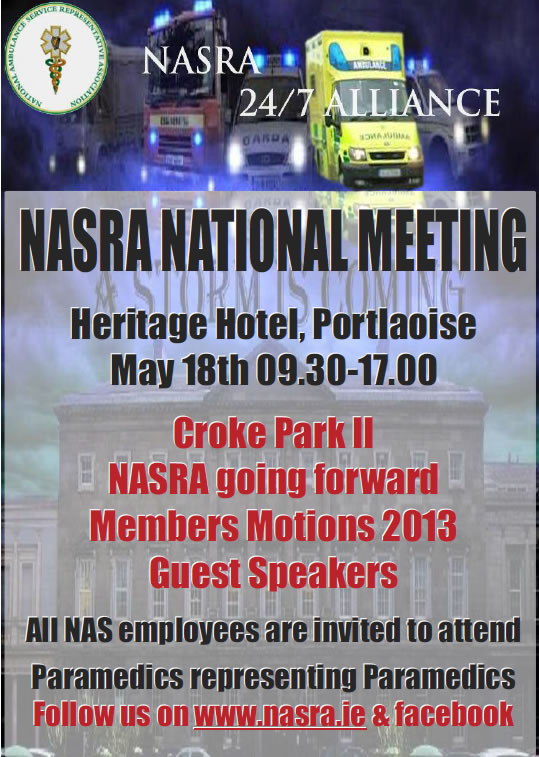 NASRA National Meeting 18th May 2013