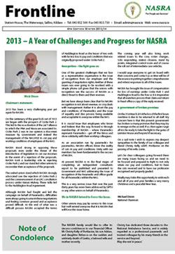 2013 - A Year of Challenges and Progress for NASRA